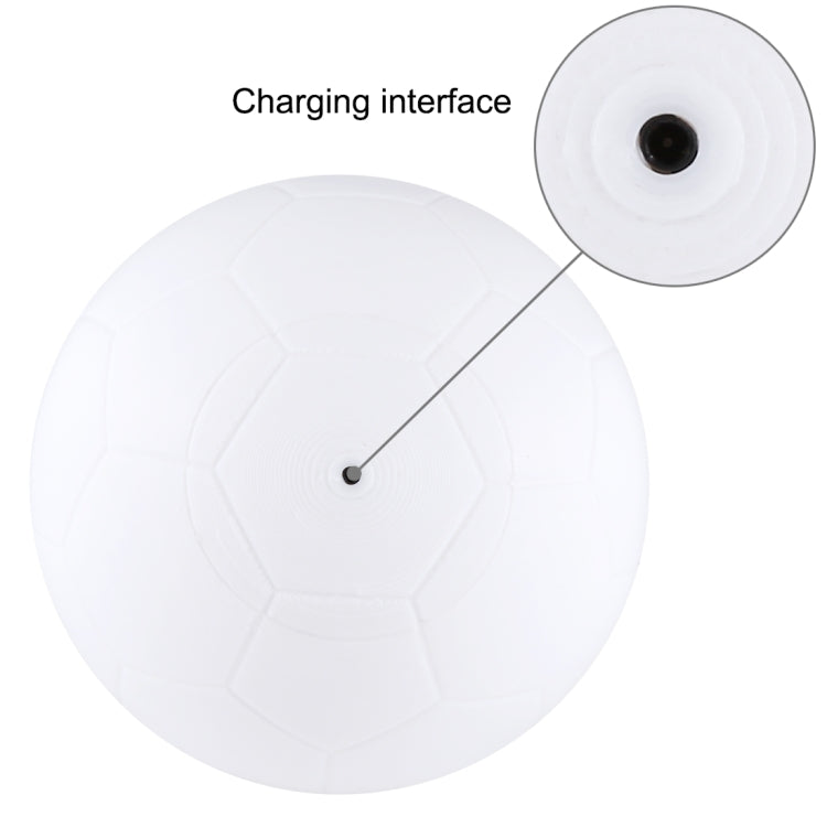 15cm Touch Control 3D Print Football Lamp , USB Charging 2-Color Changing LED Energy-saving Night Light with Wooden Holder Base