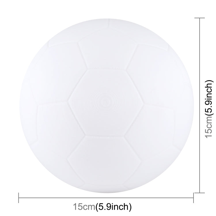 15cm Patted 3D Print Football Lamp , USB Charging 7-Color Changing LED Energy-saving Night Light with Wooden Holder Base