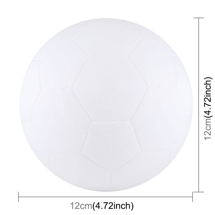 12cm Touch Control 3D Print Football Lamp , USB Charging 2-Color Changing LED Energy-saving Night Light with Wooden Holder Base
