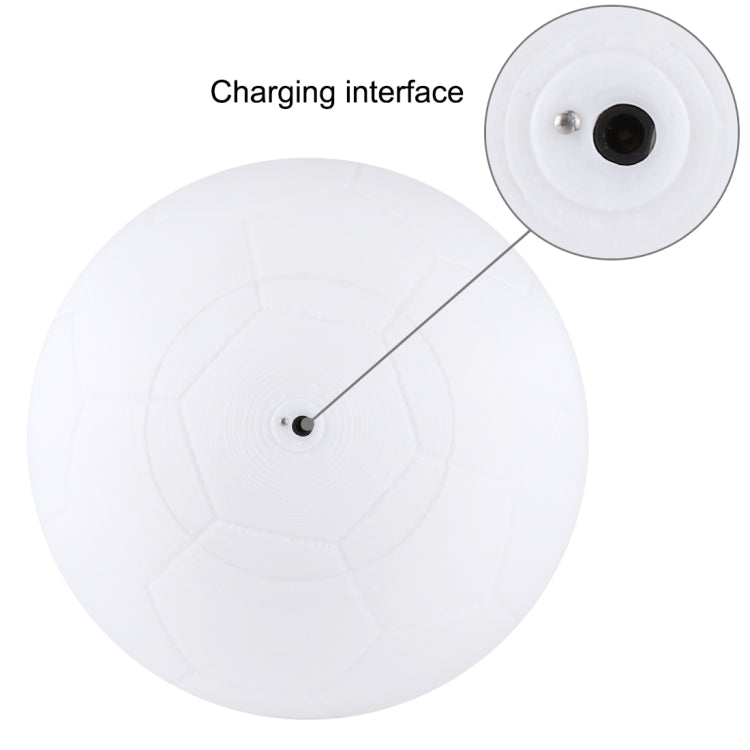 12cm Patted 3D Print Football Lamp , USB Charging 7-Color Changing LED Energy-saving Night Light with Wooden Holder Base