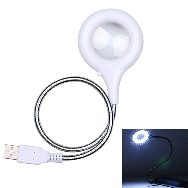 Sunshine S18 Flexible LED Reading Light with Magnifier, 18 LEDs Portable USB Powered Night Light