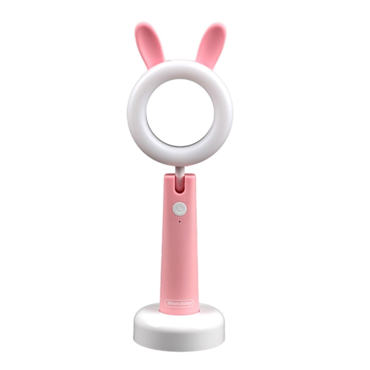 Sunshine D-005 Cute Pet Table Lamp , USB Rechargeable Desk Light Reading Lamp with 3 Modes Adjustable Brightness(Pink)