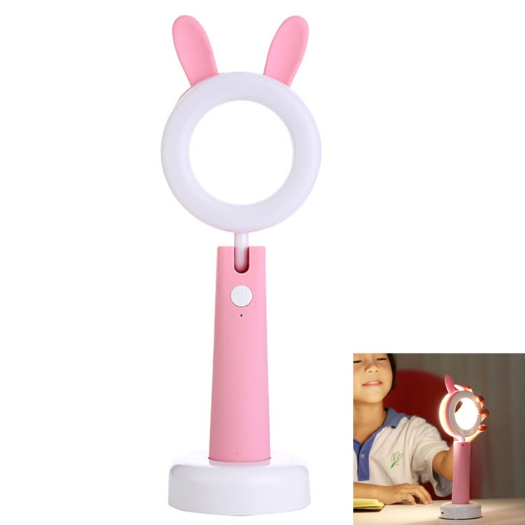 Sunshine D-005 Cute Pet Table Lamp , USB Rechargeable Desk Light Reading Lamp with 3 Modes Adjustable Brightness(Pink)