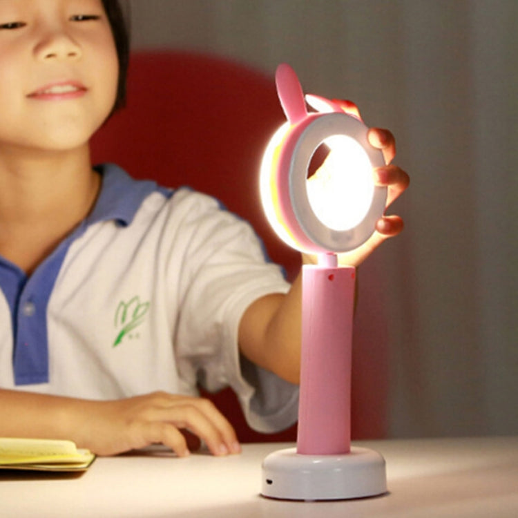 Sunshine D-005 Cute Pet Table Lamp , USB Rechargeable Desk Light Reading Lamp with 3 Modes Adjustable Brightness(Pink)