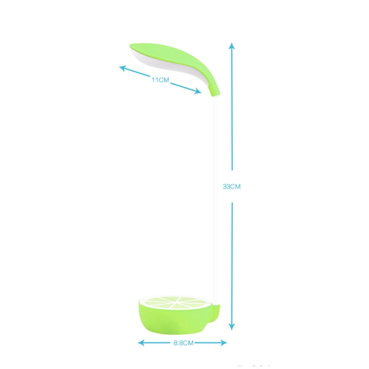 Sunshine D-001 LED Lemon Folded Desk Table Lamp , Novelty Portable Touch Stepless Dimming Eye-protection Rechargeable Night Light