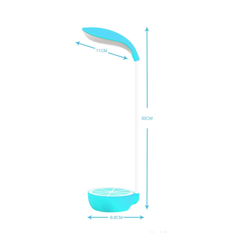 Sunshine D-001 LED Lemon Folded Desk Table Lamp , Novelty Portable Touch Stepless Dimming Eye-protection Rechargeable Night Light