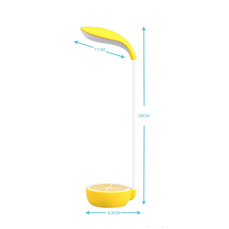 Sunshine D-001 LED Lemon Folded Desk Table Lamp , Novelty Portable Touch Stepless Dimming Eye-protection Rechargeable Night Light
