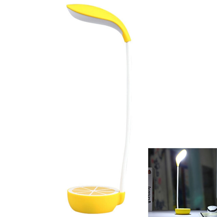 Sunshine D-001 LED Lemon Folded Desk Table Lamp , Novelty Portable Touch Stepless Dimming Eye-protection Rechargeable Night Light
