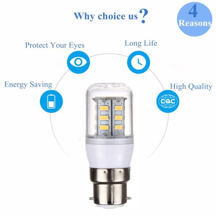 B22 2.5W LED Corn Light 24 LEDs SMD 5730 Bulb, AC 110-220V