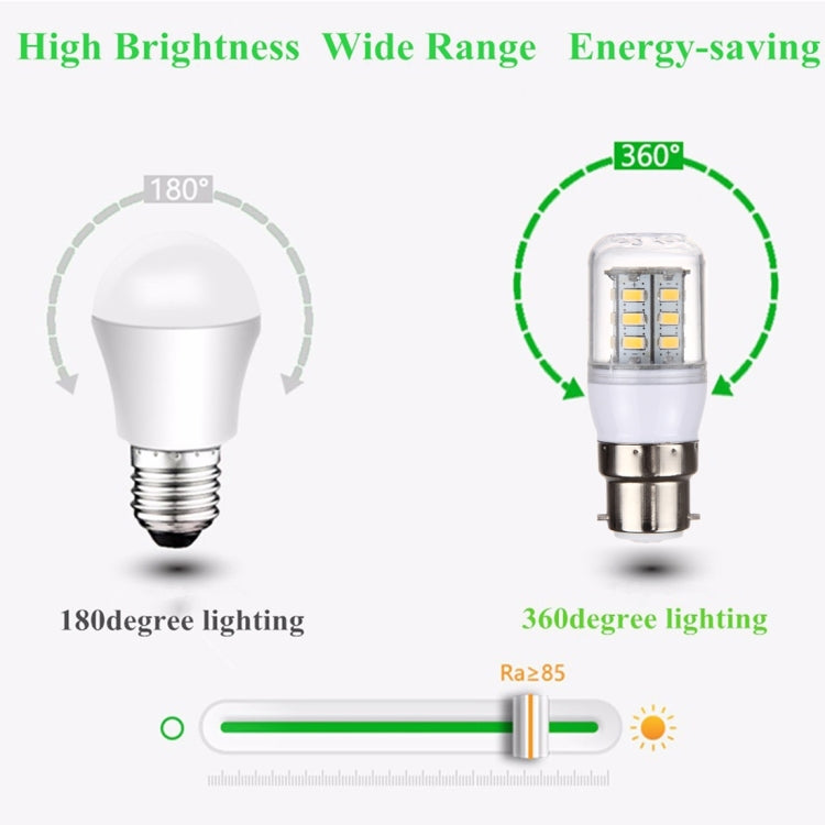 B22 2.5W LED Corn Light 24 LEDs SMD 5730 Bulb, AC 110-220V