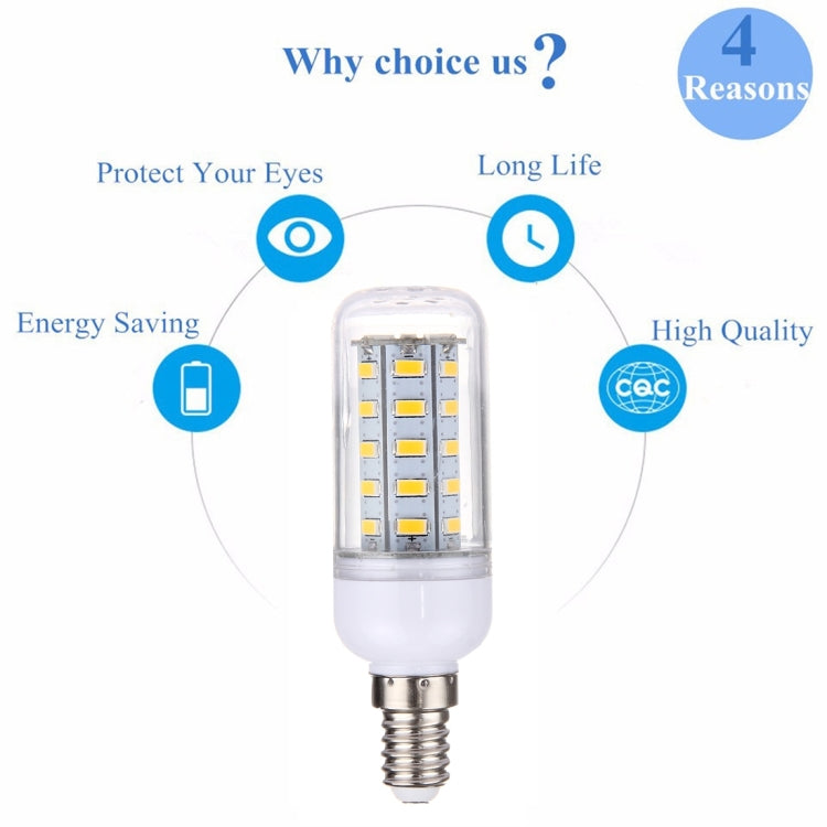 E14 3.5W 36 LEDs SMD 5730 LED Corn Light Bulb, AC 110-220V