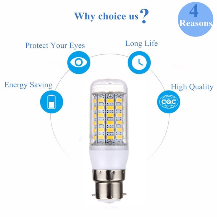 B22 5.5W 69 LEDs SMD 5730 LED Corn Light Bulb, AC 200-240V
