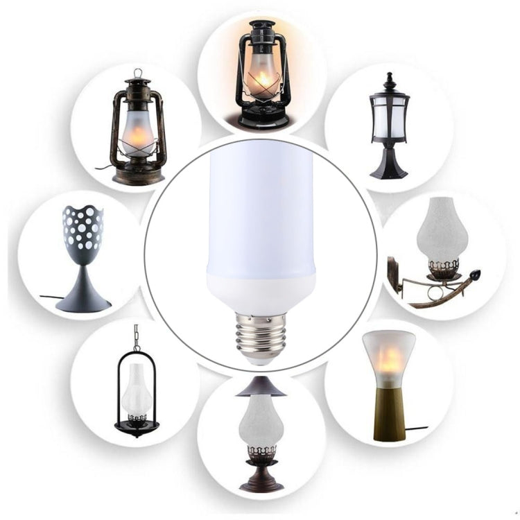 E27 4W Warm White LED Corn Light , 99 LEDs SMD 2835 146 LM 2 Modes Flicker Flame Bulb, AC 85-265V