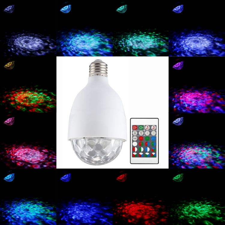 E27 RGBW Rotation LED Cloud Light Bulb , with 24-Keys Remote Controller, AC 100-240V