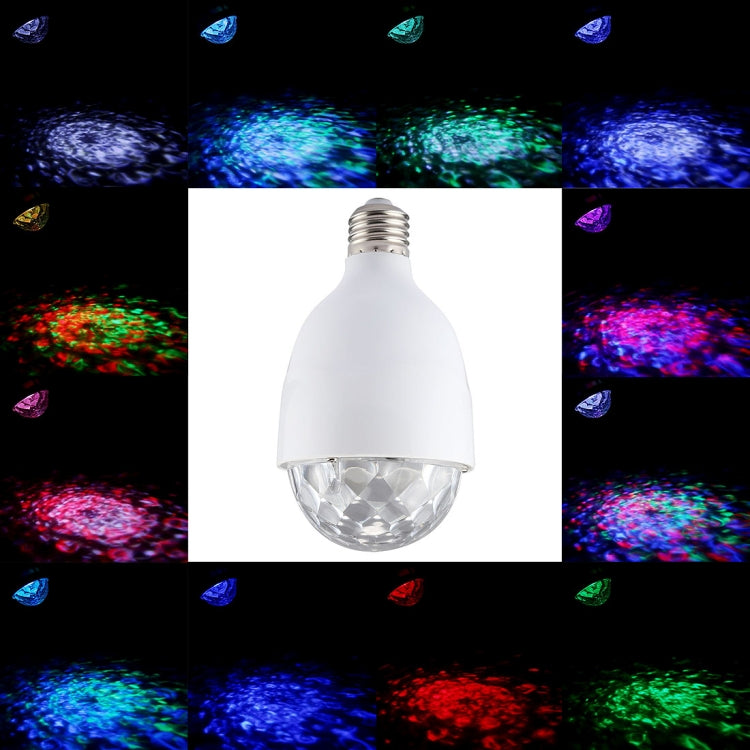 E27 RGBW Rotation LED Cloud Light Bulb , with 24-Keys Remote Controller, AC 100-240V