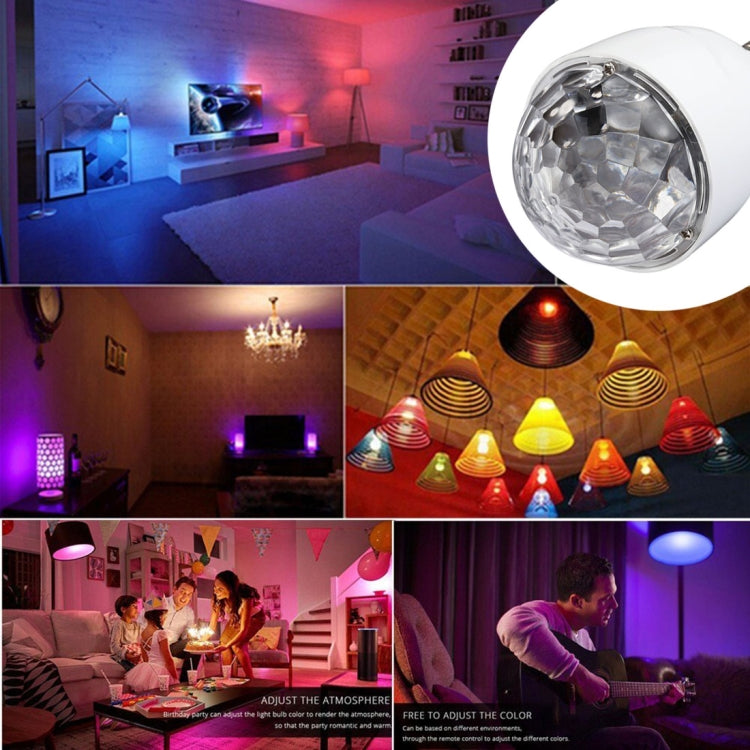 E27 RGBW Rotation LED Cloud Light Bulb , with 24-Keys Remote Controller, AC 100-240V