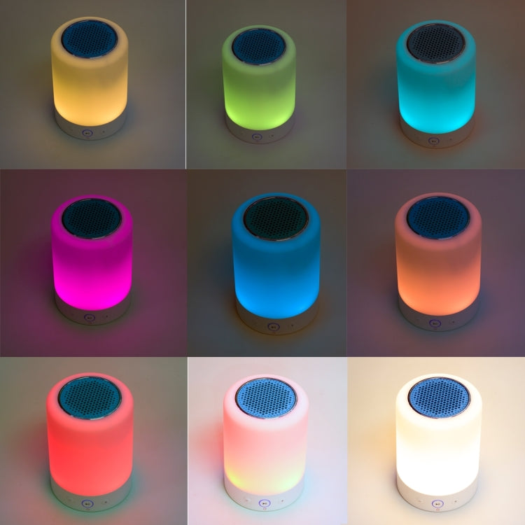 L7 Atmosphere Light Music Desk Lamp Multifunctional Wireless Bluetooth Speaker , with LED Light, Support AUX IN & TF Card, FM, Random Color Delivery