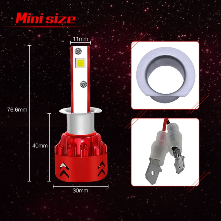 2 PCS Auto Car H1 25W 2500LM 6000K Pure White CREE-XHP50 LED Headlight Bulbs Conversion Kit, DC 9-36V