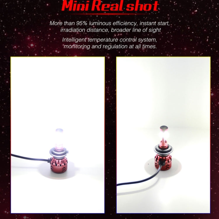 2 PCS Auto Car H7 25W 2500LM 6000K Pure White CREE-XHP50 LED Headlight Bulbs Conversion Kit, DC 9-36V