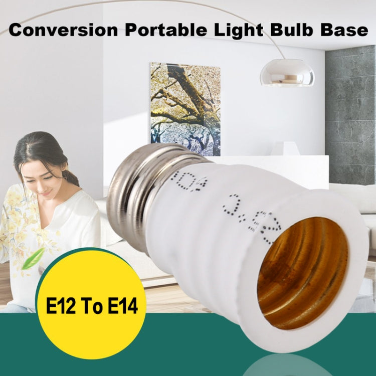 E12 to E14 Light Lamp Bulbs Adapter Converter