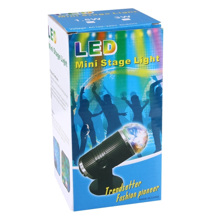3W Mini Rotating Magic Ball LED Stage Light , US Plug
