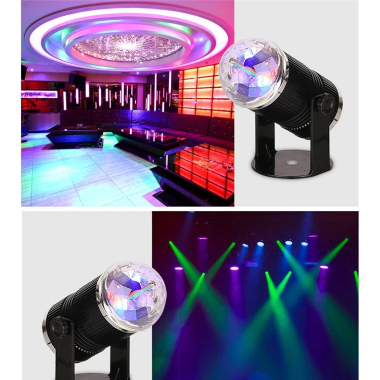 3W Mini Rotating Magic Ball LED Stage Light , US Plug
