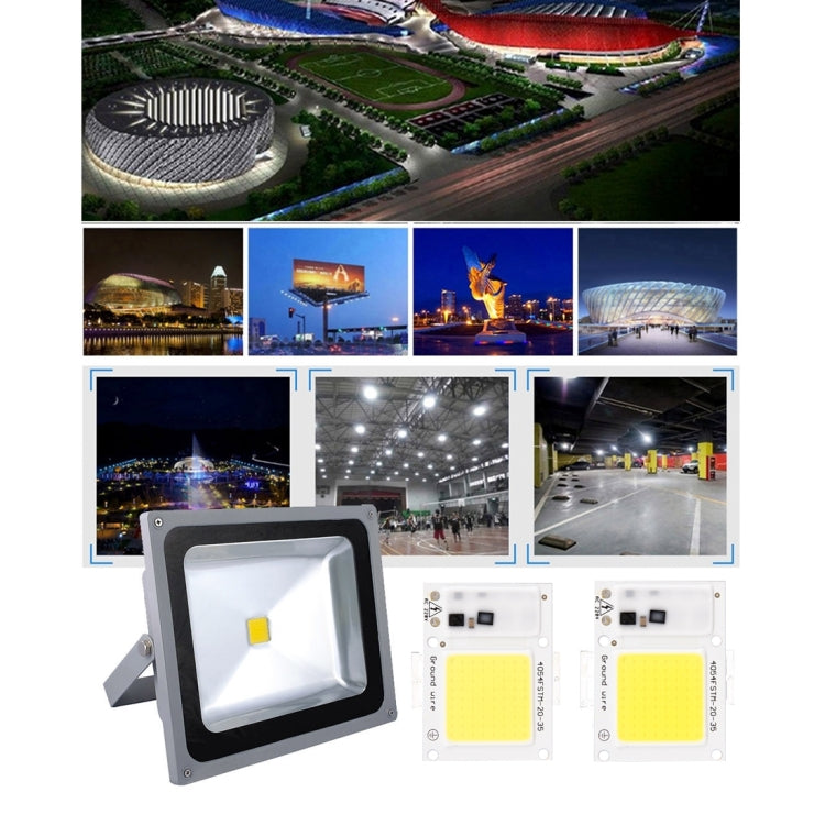 2 PCS 20W 2800-6000K High Power Brightness COB Chips LED Light Beads, AC 220V