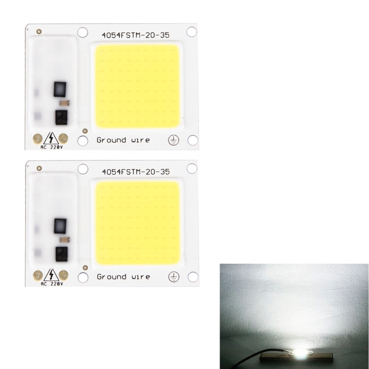2 PCS 30W 2800-6000K High Power Brightness COB Chips LED Light Beads, AC 220V
