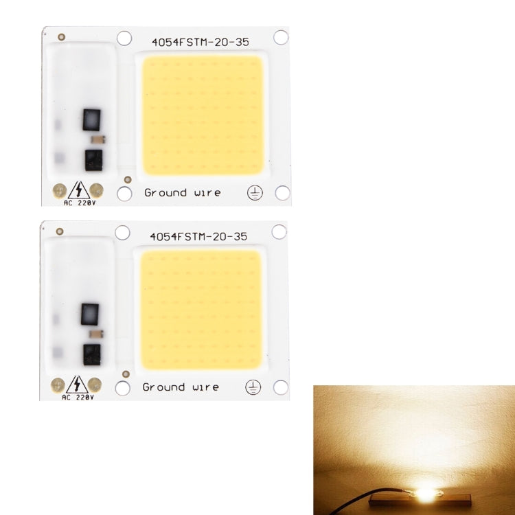 2 PCS 30W 2800-6000K High Power Brightness COB Chips LED Light Beads, AC 220V