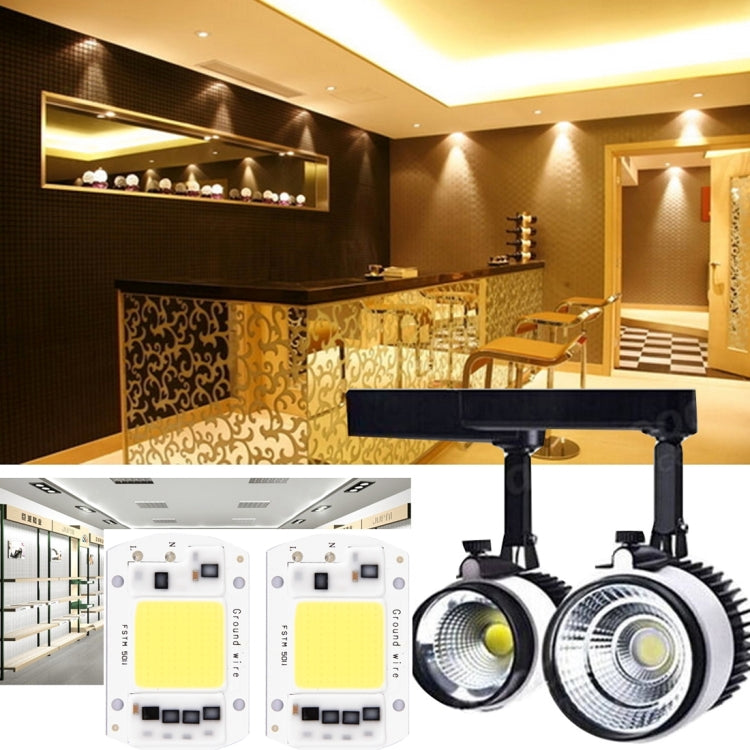 2 PCS 100W 2800-6000K High Power Brightness COB Chips LED Light Beads, AC 220V