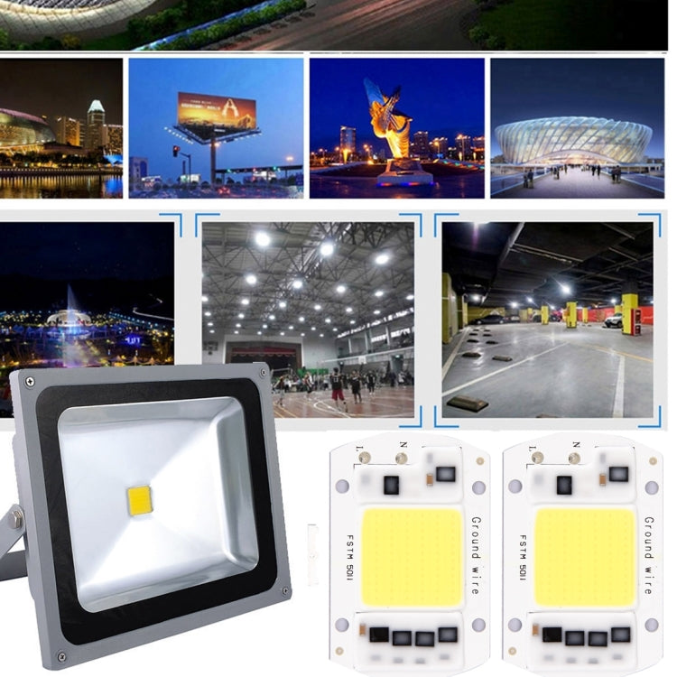 2 PCS 100W 2800-6000K High Power Brightness COB Chips LED Light Beads, AC 220V