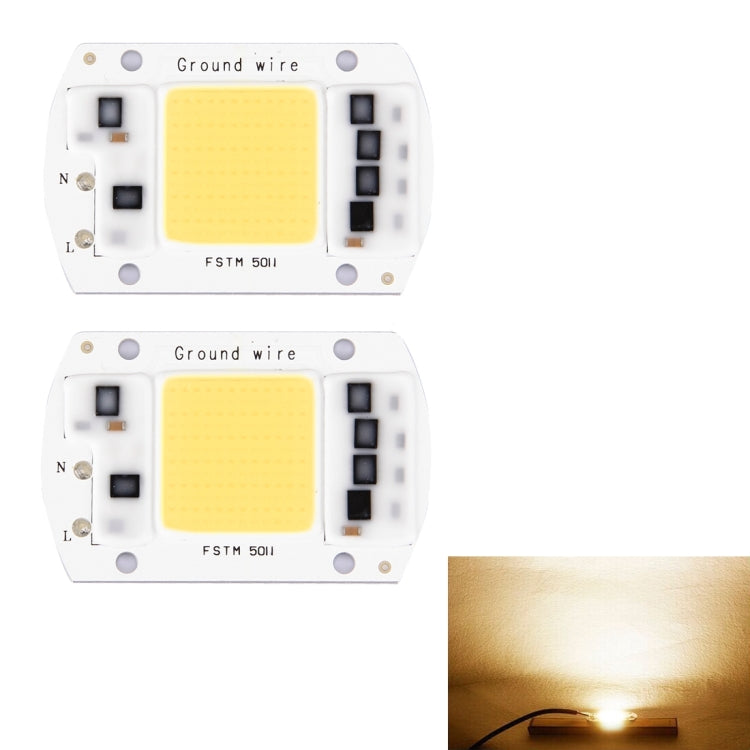 2 PCS 100W 2800-6000K High Power Brightness COB Chips LED Light Beads, AC 220V