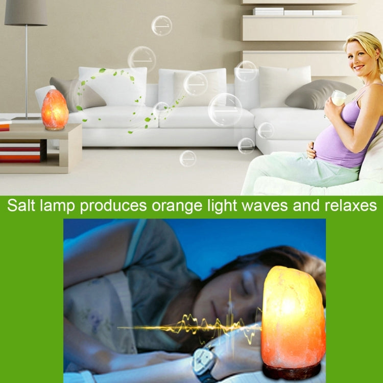 E12 Large Dimmable Himalayan Salt Lamp , Crystal Rock Healthy Table Desk Lamp Night Light with Wood Base & Bulb & Switch, Large Size Weight 3-5KG, AC 110V, US Plug