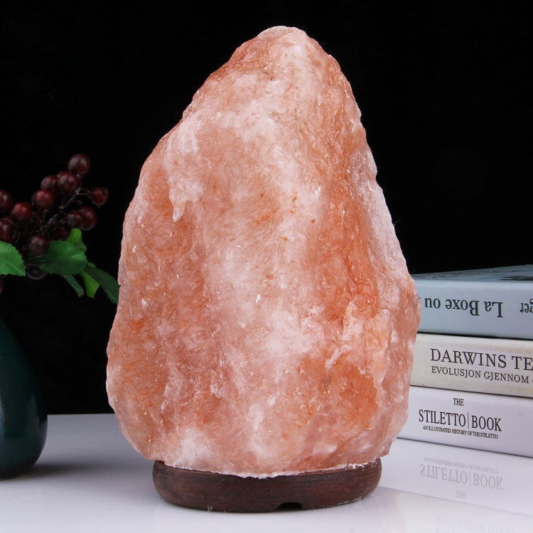 E12 Large Dimmable Himalayan Salt Lamp , Crystal Rock Healthy Table Desk Lamp Night Light with Wood Base & Bulb & Switch, Large Size Weight 3-5KG, AC 110V, US Plug
