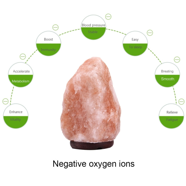 E12 Large Dimmable Himalayan Salt Lamp , Crystal Rock Healthy Table Desk Lamp Night Light with Wood Base & Bulb & Switch, Large Size Weight 3-5KG, AC 110V, US Plug