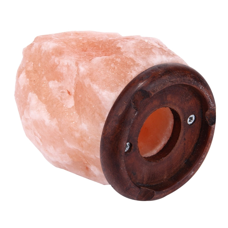 E14 Small Dimmable Himalayan Salt Lamp , Crystal Rock Healthy Table Desk Lamp Night Light with Wood Base & Bulb & Switch, Small Size Weight 1-2KG, AC 220V