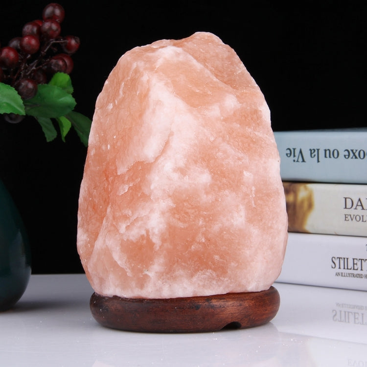E14 Small Dimmable Himalayan Salt Lamp , Crystal Rock Healthy Table Desk Lamp Night Light with Wood Base & Bulb & Switch, Small Size Weight 1-2KG, AC 220V