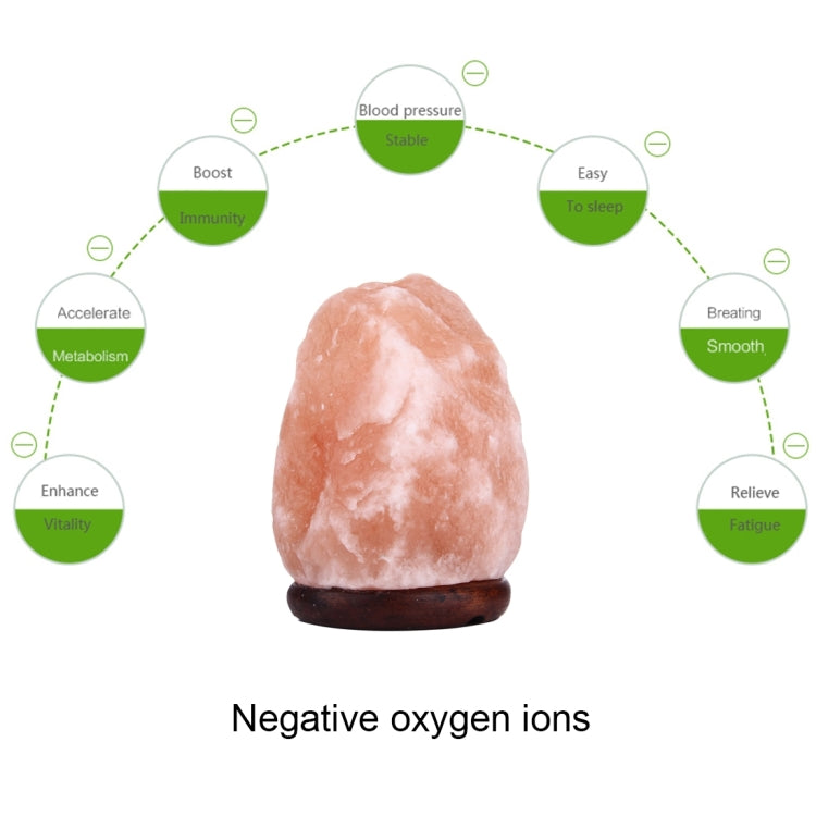 E14 Small Dimmable Himalayan Salt Lamp , Crystal Rock Healthy Table Desk Lamp Night Light with Wood Base & Bulb & Switch, Small Size Weight 1-2KG, AC 220V