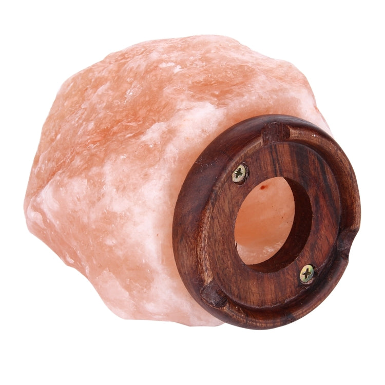 E14 Medium Dimmable Himalayan Salt Lamp , Crystal Rock Healthy Table Desk Lamp Night Light with Wood Base & Bulb & Switch, Medium Size Weight 2-3KG, AC 220V