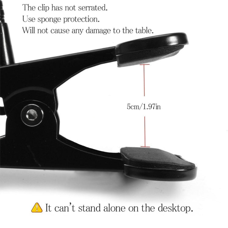 YouOKLight YK2309 1W White Light LED Desk Lamp , 1 LED 6000K Flexible Goose Neck Eye Protection Light with Clip, AC 85-265V