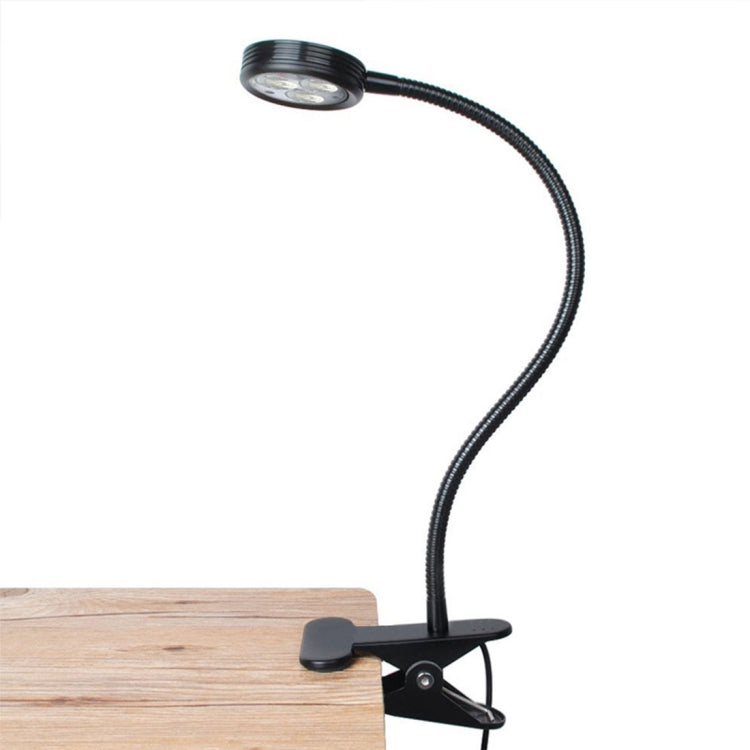 YouOKLight YK2310 3W White Light LED Desk Lamp , 3 LEDs 6000K Flexible Goose Neck Eye Protection Light with Clip, AC 85-265V