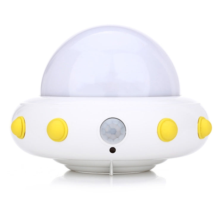 YouOKLight YK2231 White Light Flying Saucer UFO Shaped LED Night Light , 5 LEDs USB Charging Motion Sensor Lamp for Kids Nursery Bedroom, DC 5V