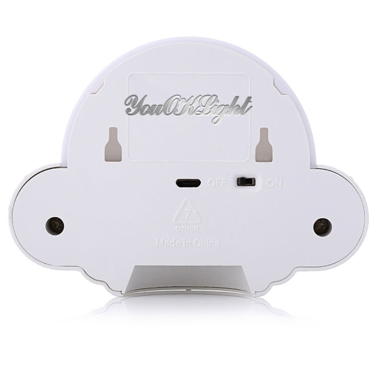 YouOKLight YK2231 White Light Flying Saucer UFO Shaped LED Night Light , 5 LEDs USB Charging Motion Sensor Lamp for Kids Nursery Bedroom, DC 5V
