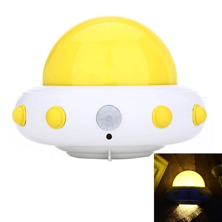 YouOKLight YK2231 White Light Flying Saucer UFO Shaped LED Night Light , 5 LEDs USB Charging Motion Sensor Lamp for Kids Nursery Bedroom, DC 5V