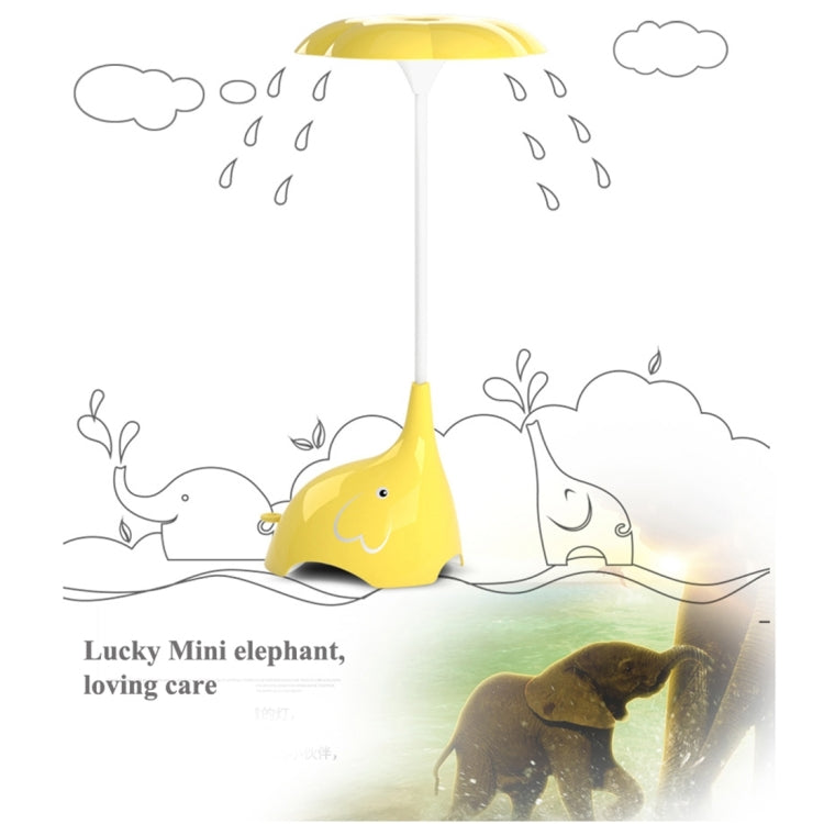 YouOKLight YK2233 0.8W White Light Cute Elephant LED Desk Lamp, 4 LEDs USB Charging Eye-protection Touch Control 3 Dimmable Levels Night Light, DC 5V