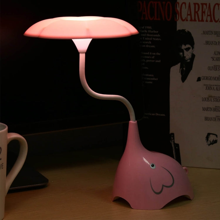 YouOKLight YK2233 0.8W White Light Cute Elephant LED Desk Lamp, 4 LEDs USB Charging Eye-protection Touch Control 3 Dimmable Levels Night Light, DC 5V