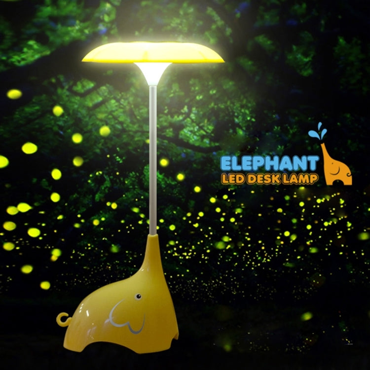 YouOKLight YK2233 0.8W White Light Cute Elephant LED Desk Lamp, 4 LEDs USB Charging Eye-protection Touch Control 3 Dimmable Levels Night Light, DC 5V