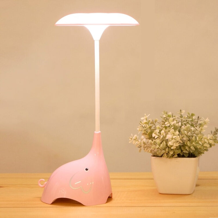 YouOKLight YK2233 0.8W White Light Cute Elephant LED Desk Lamp, 4 LEDs USB Charging Eye-protection Touch Control 3 Dimmable Levels Night Light, DC 5V