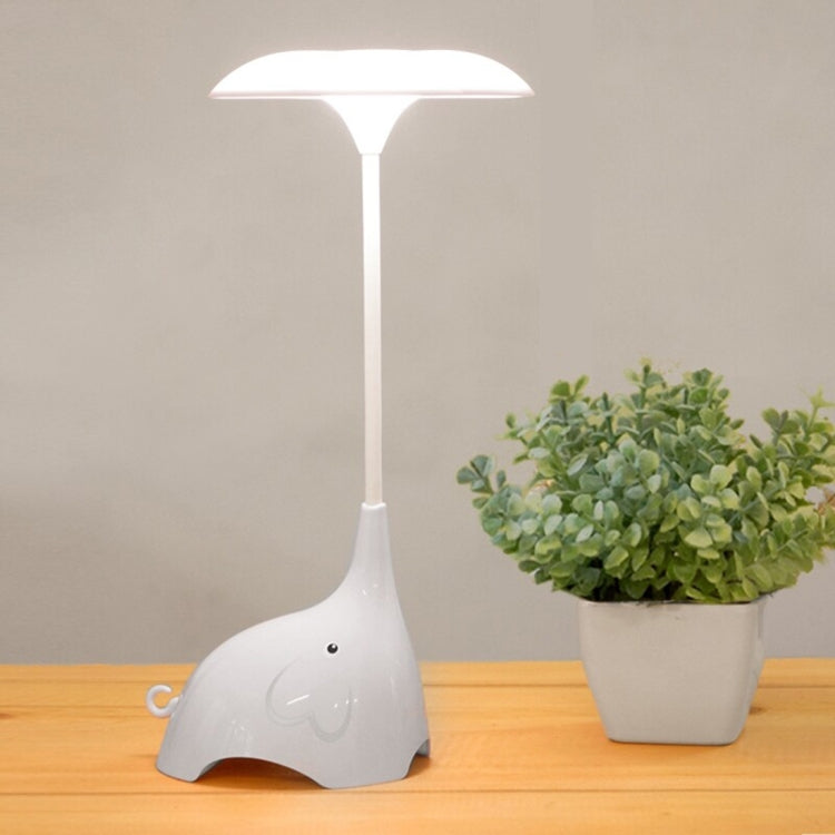 YouOKLight YK2233 0.8W White Light Cute Elephant LED Desk Lamp, 4 LEDs USB Charging Eye-protection Touch Control 3 Dimmable Levels Night Light, DC 5V