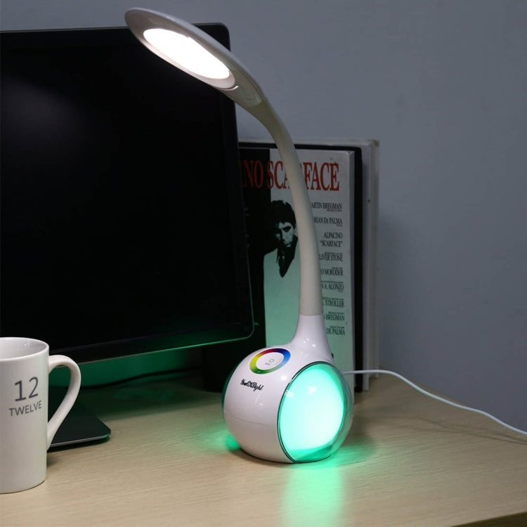 YouOKLight YK2234 5W RGB Color Changeable LED Table Lamp , 34 LEDs USB Charging Multi-function Eye-protection Touch Control 3 Dimmable Levels Night Light, DC 5V 1A(White)